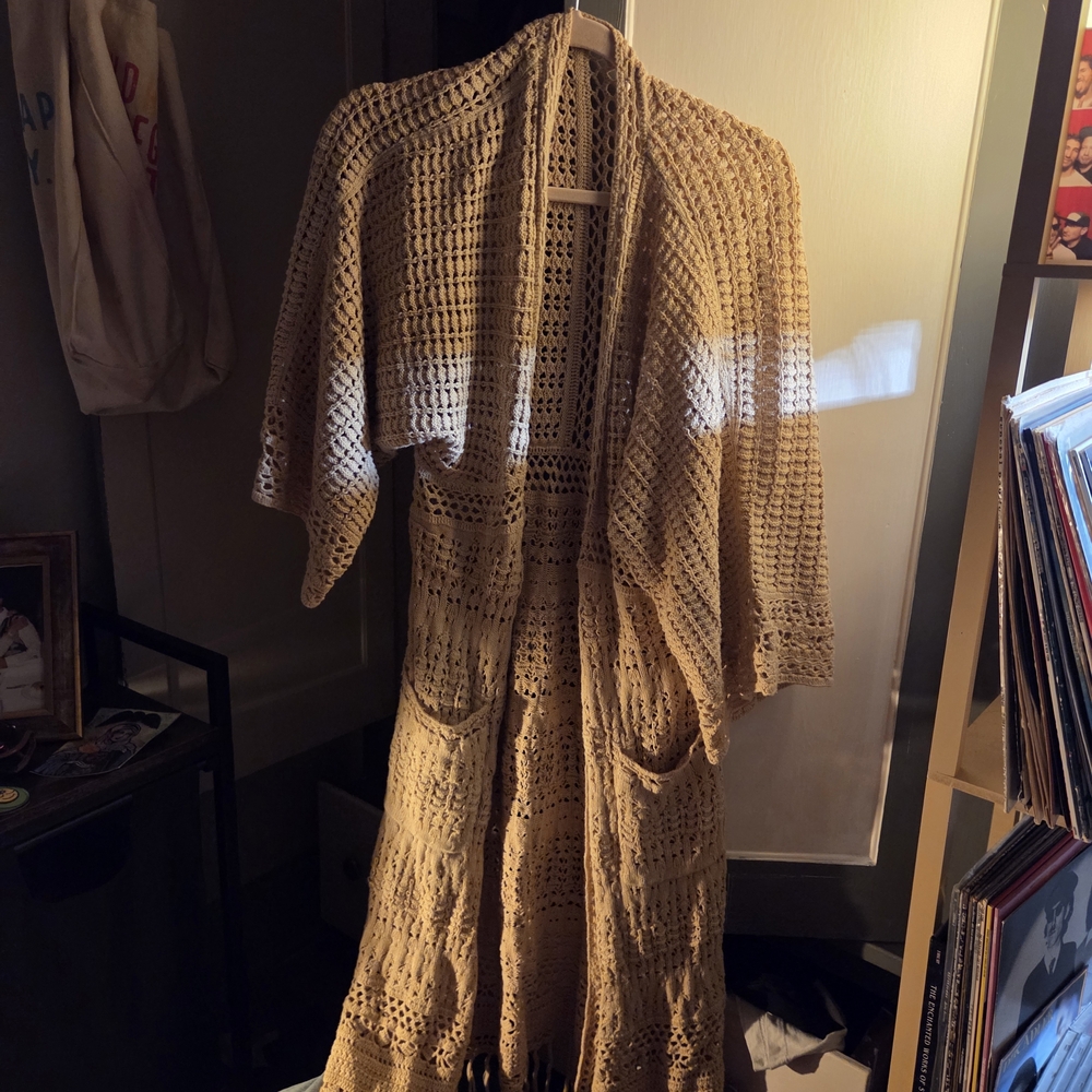 Sundance Cream Crochet Duster